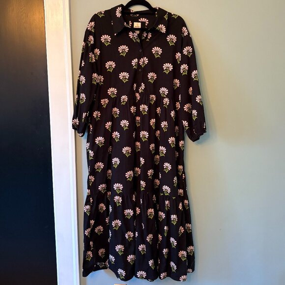 Anthropologie Bettina Tiered Shirt Dress by Maeve-- Size XL--with pockets! - Picture 5 of 7